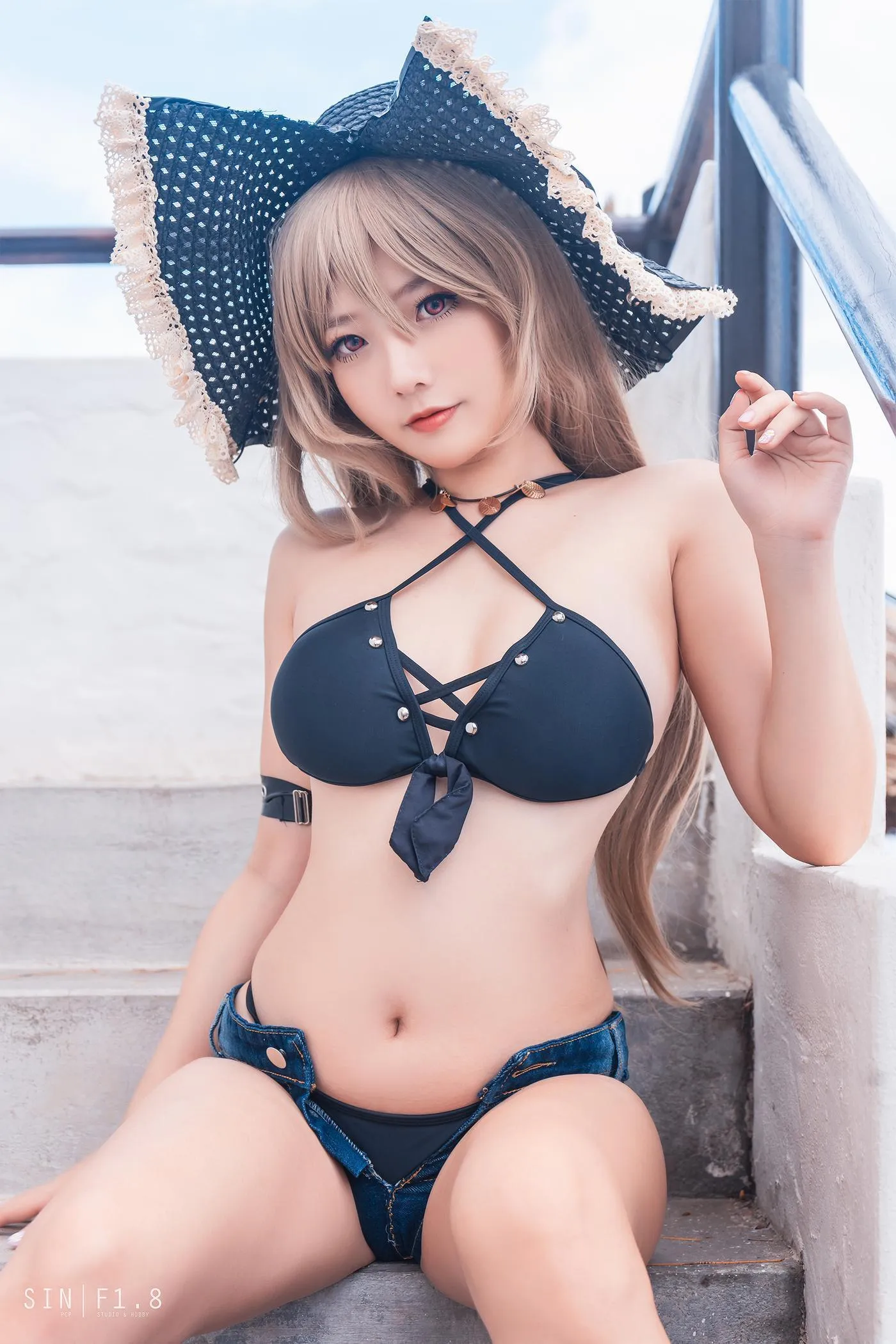Messie Huang – NO.03 Jean Bart swimsuit [20P]插图5